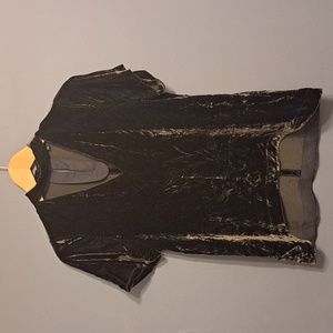 Madewell Crushed Velvet Chocker Neck Top